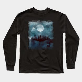 Misty Blue Forest 4 Long Sleeve T-Shirt